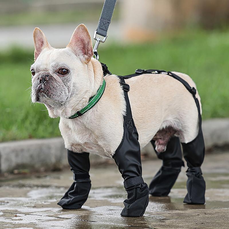 Scarpe per cani Stivali per cani regolabili impermeabili Scarpe traspiranti per animali domestici Scarpe morbide per bulldog francese Accessori per protezione esterna Fornitura per animali domestici