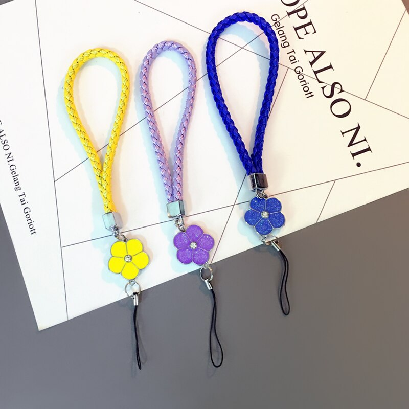 Mobile Phone Straps rope clover flower short hand rope universal squishy for key lanyard neck lanyard neckband anti-stress