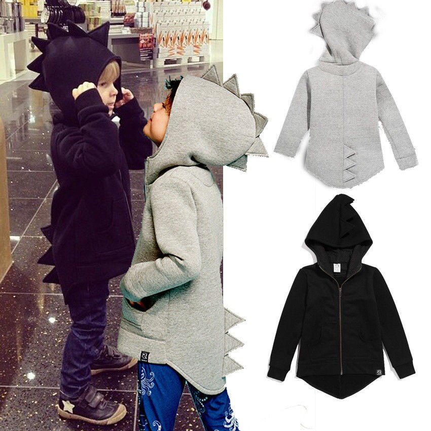 Automne hiver 1-7Y enfant en bas âge enfants bébé filles garçons manteau à manches longues mignon dinosaure animaux veste à capuche manteau d'extérieur