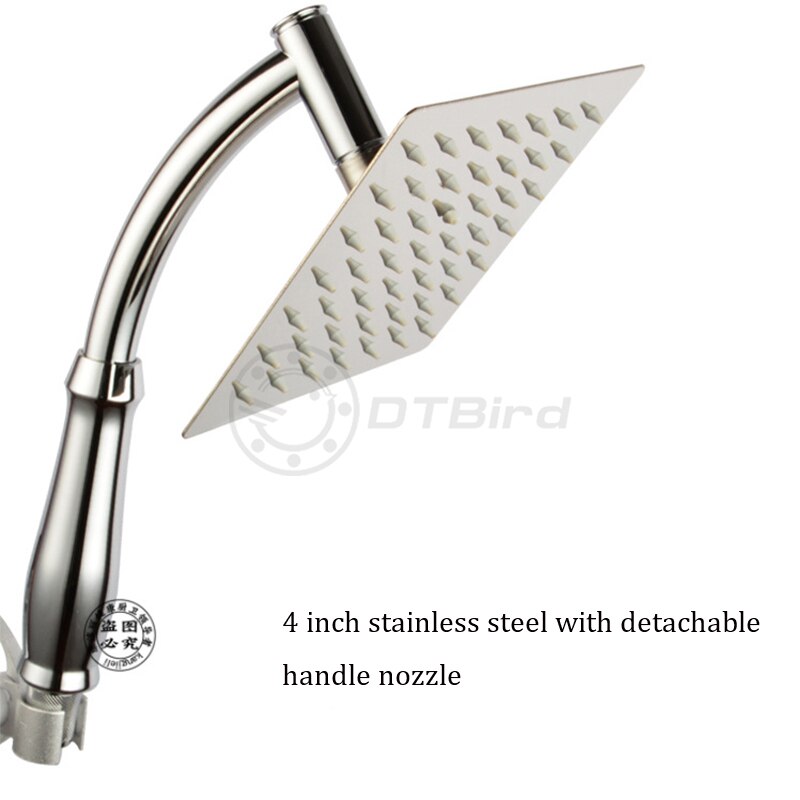 4 "/6"/8 "in Acciaio Inox di lusso ultra-Sottile Grande Doccia A Pioggia Testa Bagno Soffione ad alta Pressione Doccia A Mano testa: bianca 4 pollice piazza