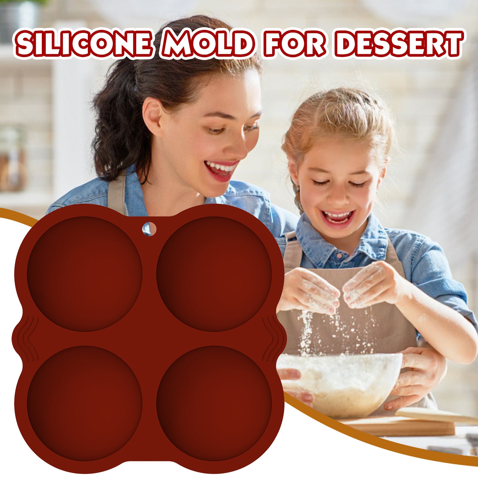 Round Silicone Molds For Bombs Medium Semi Sphere Silicone Mold Baking Mold for Making Chocolate Cake Jelly Dome Mousse