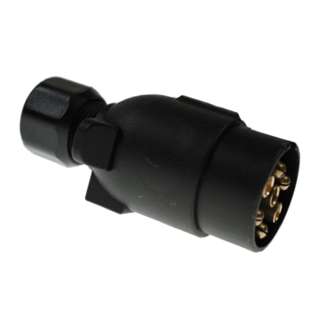 7 Pins Round Plastic Trailer Caravan Truck Towing Electrics Plug