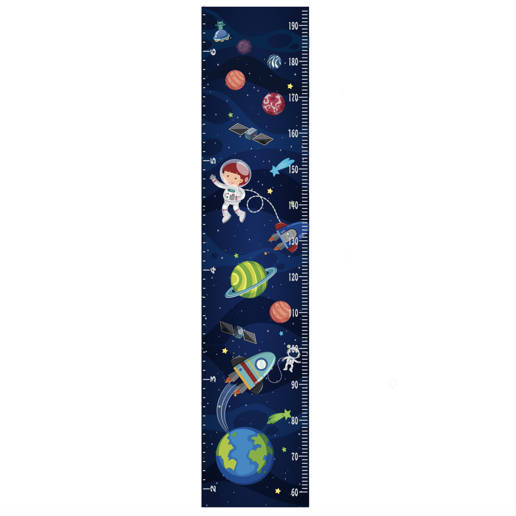 Children's Room Home Wall Decoration Nordic Children Canvas Height Ruler Kids Growth Size Chart Height Ruler Measuring Ruler: Space