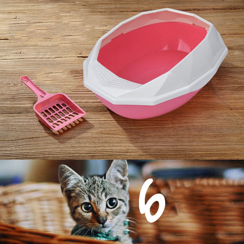 DADYPET Cat Toilet Plastic Pet Litter Box Pet Toilet Litter Box Cat Pot Anti-splashing Deodorant Semi-closedPotty With Shovel