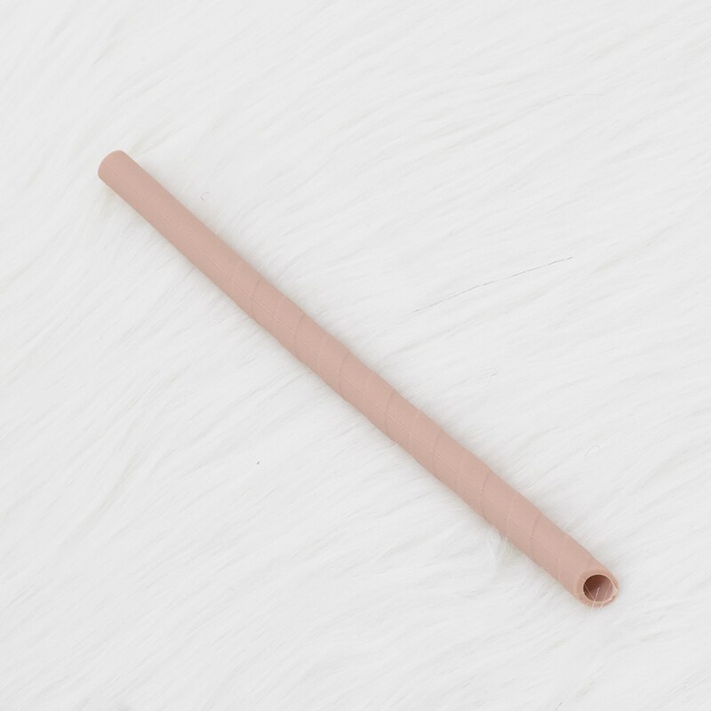 Reusable Silicone Drinking Straws Portable Collapsible Eco-friendly Straw Wedding Birthday Party Bar Drink Kitchen Accessories: Pink