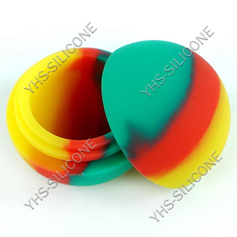 10Pcs 5.6Ml Siliconen Bal Vorm Container Non-stick Opslag Bal Voor Wax Olie Siliconen Schar Wax Container Te Reinigen