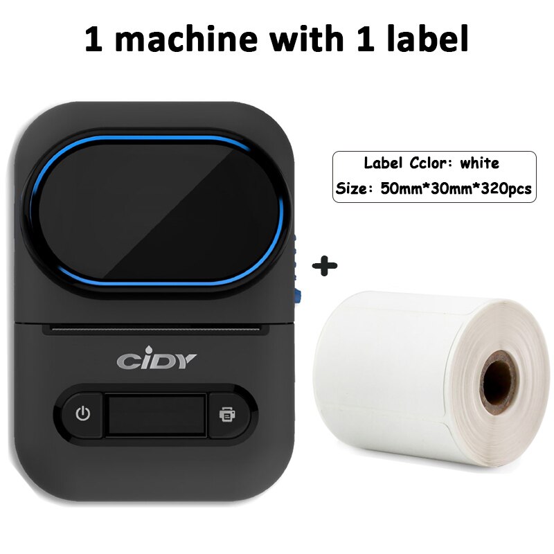 Mini Photo Printer Sticker Maker Machine Bluetooth Draagbare Handheld Thermische Label Printer Printer Voor Telefoon Android En Ios: 50x30mm and printer