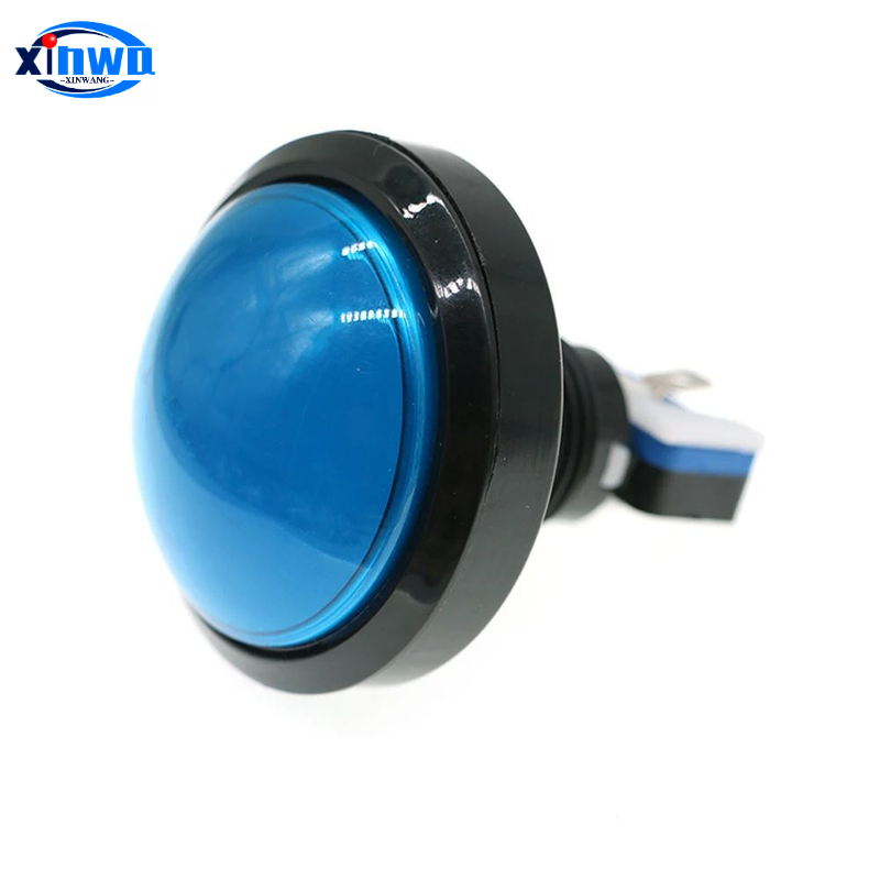 Botão Convexo com LED Iluminado Light Switch, Game Claw Vending Machine, guindaste, Pinball Parts, Slot Arcade, DIY, 60mm, 12V
