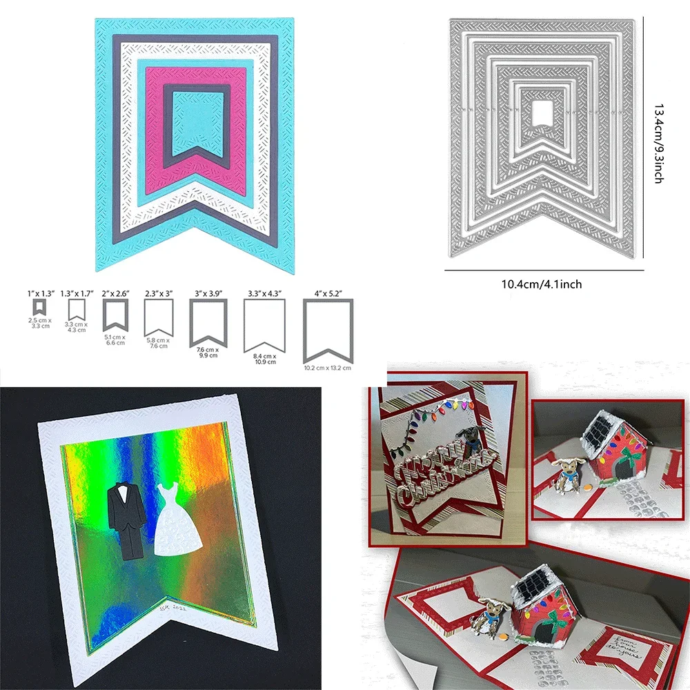 Troqueles de corte de Metal con bolas emergentes y accesorios, troquelados en relieve en 2025, para hacer tarjetas DIY, suministros para manualidades de álbumes de recortes: Rojo