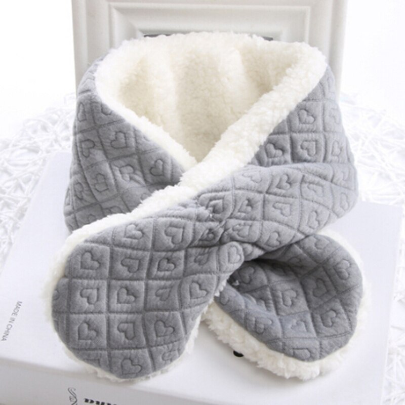 Macacão de inverno das crianças roupas de bebê manter quente cachecol miúdo coração forma padrão veludo gola de pele espessamento mais quente cachecol do bebê