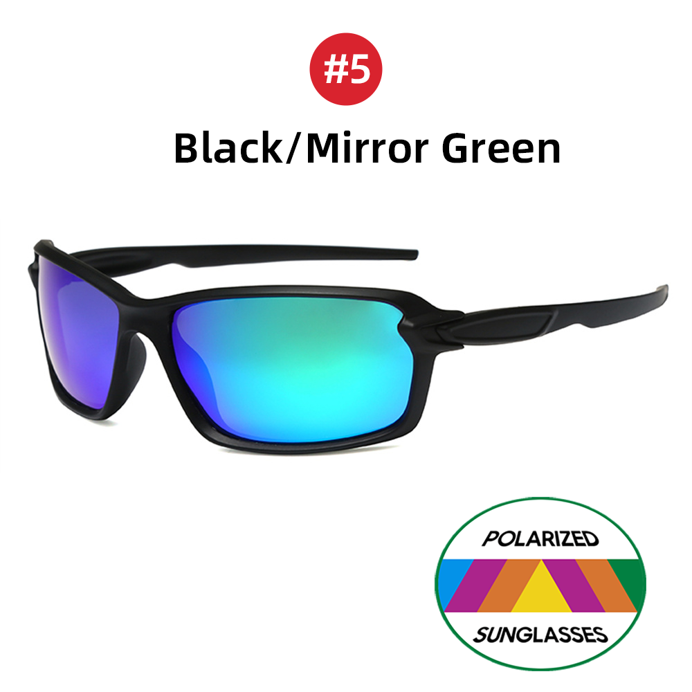 Sportzonnebril voor heren Meekleurende fietsspiegel Rood gepolariseerde fietszonnebril Dames Vissen 2025, UV400 fietsbril: GRIJS