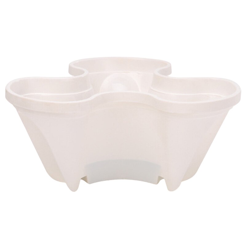Plastic Stackable Vertical Flower Plant Pot Seedling Holder Garden Planter Decor Suitable For Growing ,Herbs Flowers, Strawberry: White