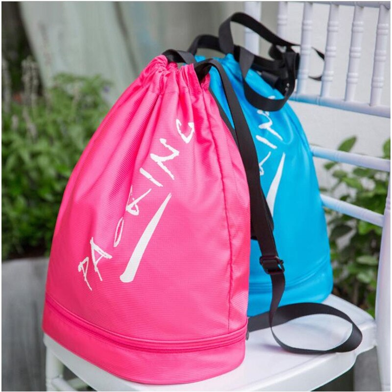 Mochila deportiva de gimnasio para hombre, mujer y niño, con cordón, para natación, secado, húmedo, para piscina, playa, Fitness