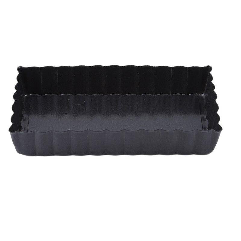 Bakeware Accessories Pie Tart Pan mould Removable Bottom Cake Candy Pastry Tool heart-shaped Wave baking Molds Tool: 4-inch rectangular