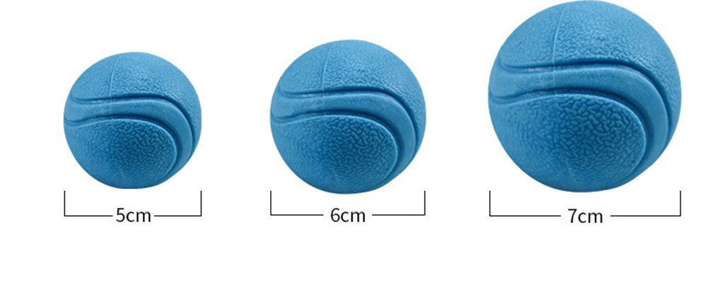 Dog Toy 1pcs Solid Rubber Ball Pet Dog Toy Training Chew Play Fetch Bite Toys puppy toys ball accessories zabawka dla psa*5: Blue / M