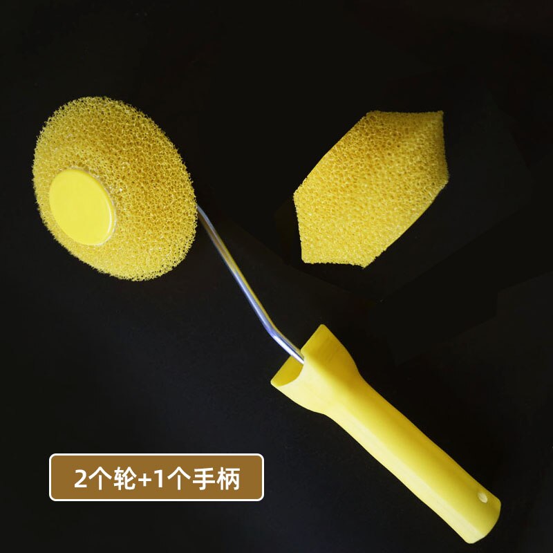 3Inch Foam Verfroller Voor Hoek Schilderen Spons Patroon Roller Verf Gereedschap Art Verf Muur Decoratie Tool: set A