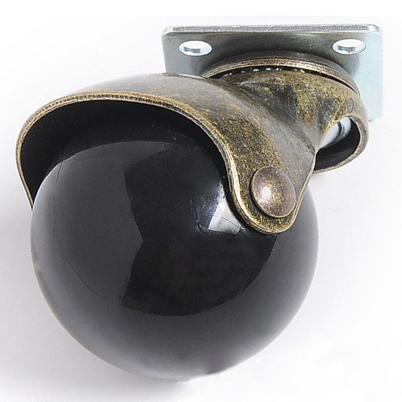 [4 Pack] schwenken oben Platte Mit Kapuze Ball Zauberer Räder, antike Bronze- (1,5-Zoll Keine Bremse)