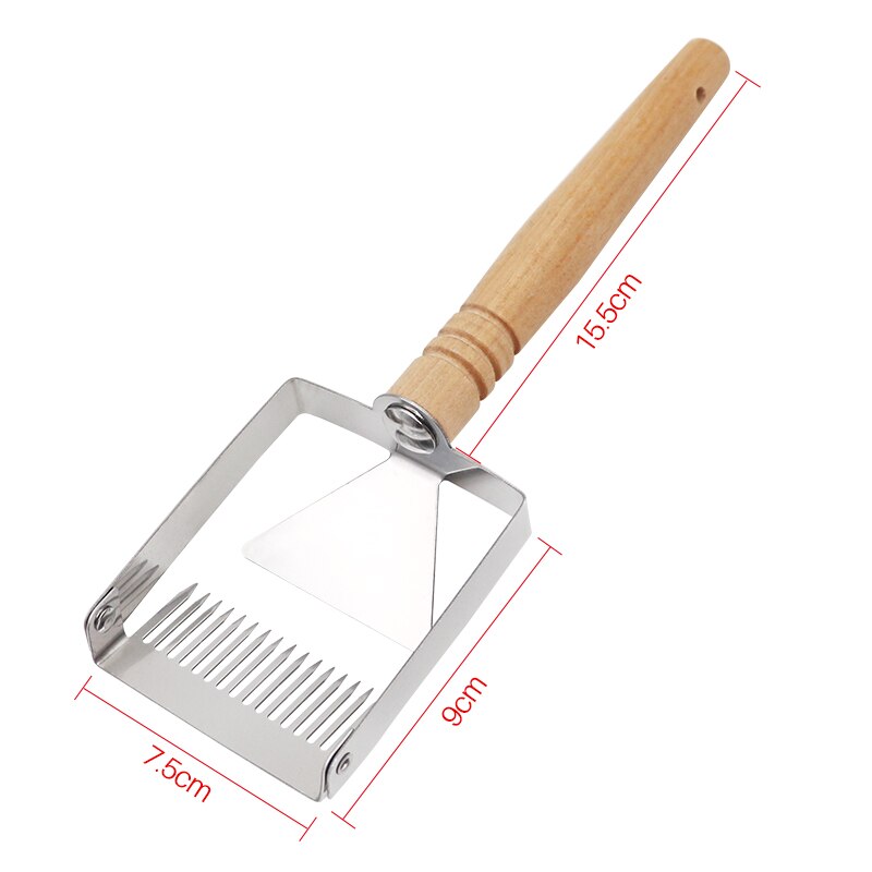 Narzędzia pszczelarskie miód widelec skrobak drewniany uchwyt o strukturze plastra miodu Uncapping widelec Apicultura sprzęt pszczelarski