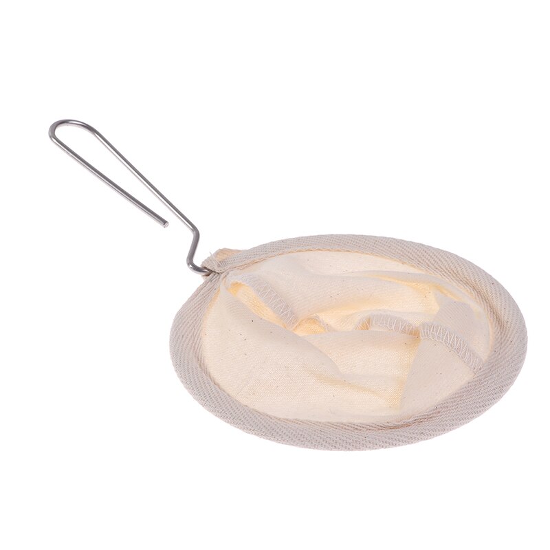 Herbruikbare koffiefilterzak roestvrijstalen handgreep flanellen doek zeef druppelpot gaas koffiegereedschap theefilter