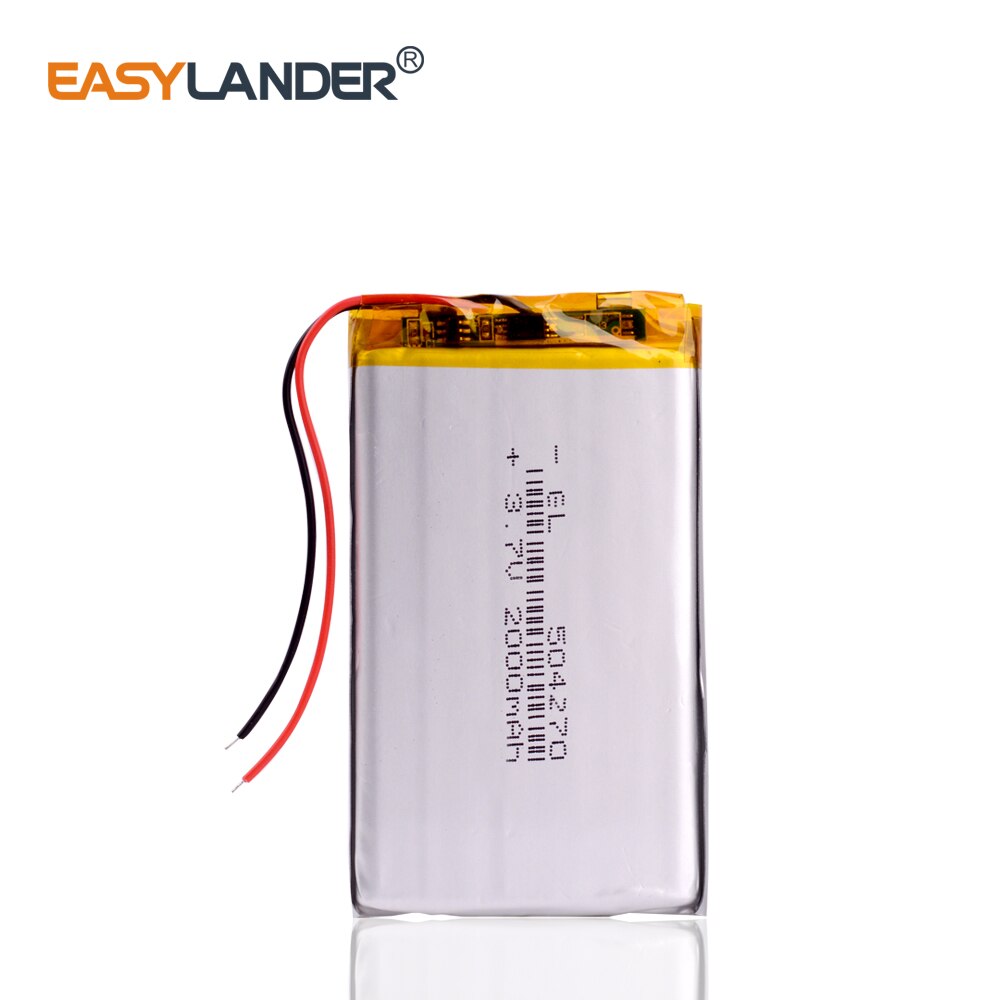 3.7 V lithium polymer battery 2000 mah interphone 504270 GPS vehicle traveling data recorder e-book