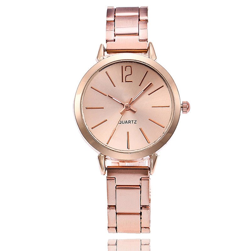 Modern Women Watch Rose Gold Quartz Mesh Stainless Steel Strap Casual Wrist Watch Woman Montre Femme: RoseGold