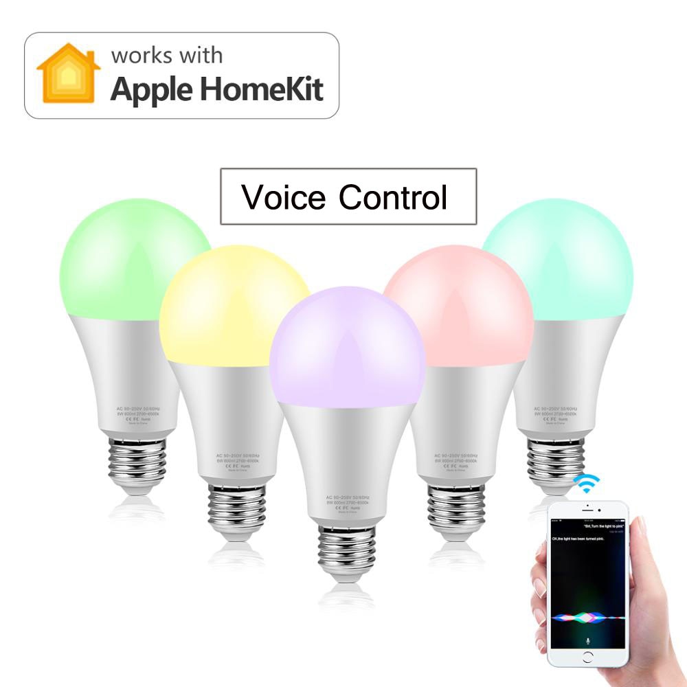 Led Lamp E27 Voor Apple Homekit App Wifi Night Tafel Licht Voor Ios Siri Voice Control Smart Home 110/220V Slimme Lamp