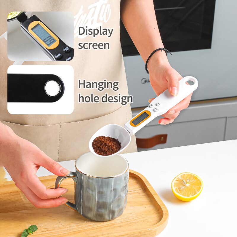 Electronic Measuring Spoons Grams Spoons Complementary Food Measuring Tools Spoon Gram Scale Rice Noodle Kitchen Tool