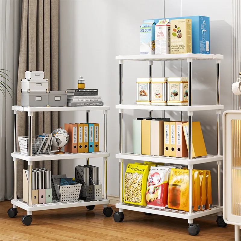 2/3/4layer Multifunctional Plastic Storage Rack Suitable for Kitchen, Bathroom, Office, Garage Multifunctional Storage Rack