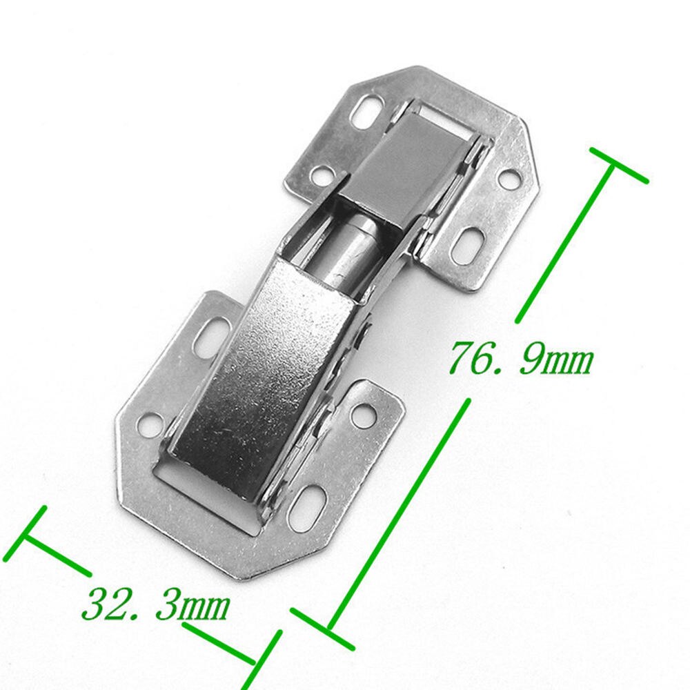 2Pcs 90 Degree Easy Mount Concealed Kitchen Cabinet Cupboard Sprung Door Hinges Bridge Hinge 3''Frog Marble Hinge: Default Title