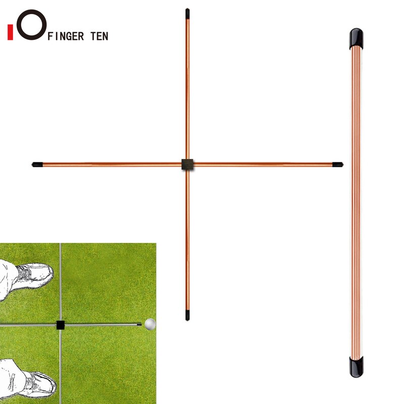 Deluxe Aluminium Golf Alignment Sticks Swing Training Aids Dwarsverbinding Voor Gericht Putting Full Swing Trainer