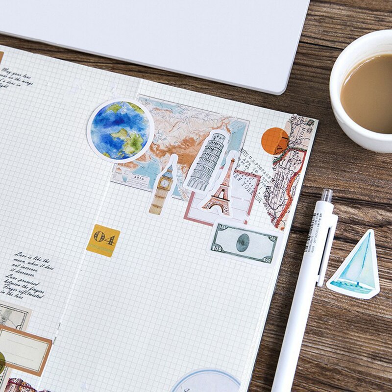 One Person Travel Decorative Stickers Adhesive Stickers DIY Decoration Diary Stationery Stickers Children