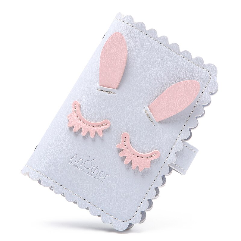 Schöne Cartoon Kaninchen Karte Fall Visitenkarte Halter Frauen Kredit Passport Karte Tasche ID Passport Karte Brieftasche Rosa Weiß: 20