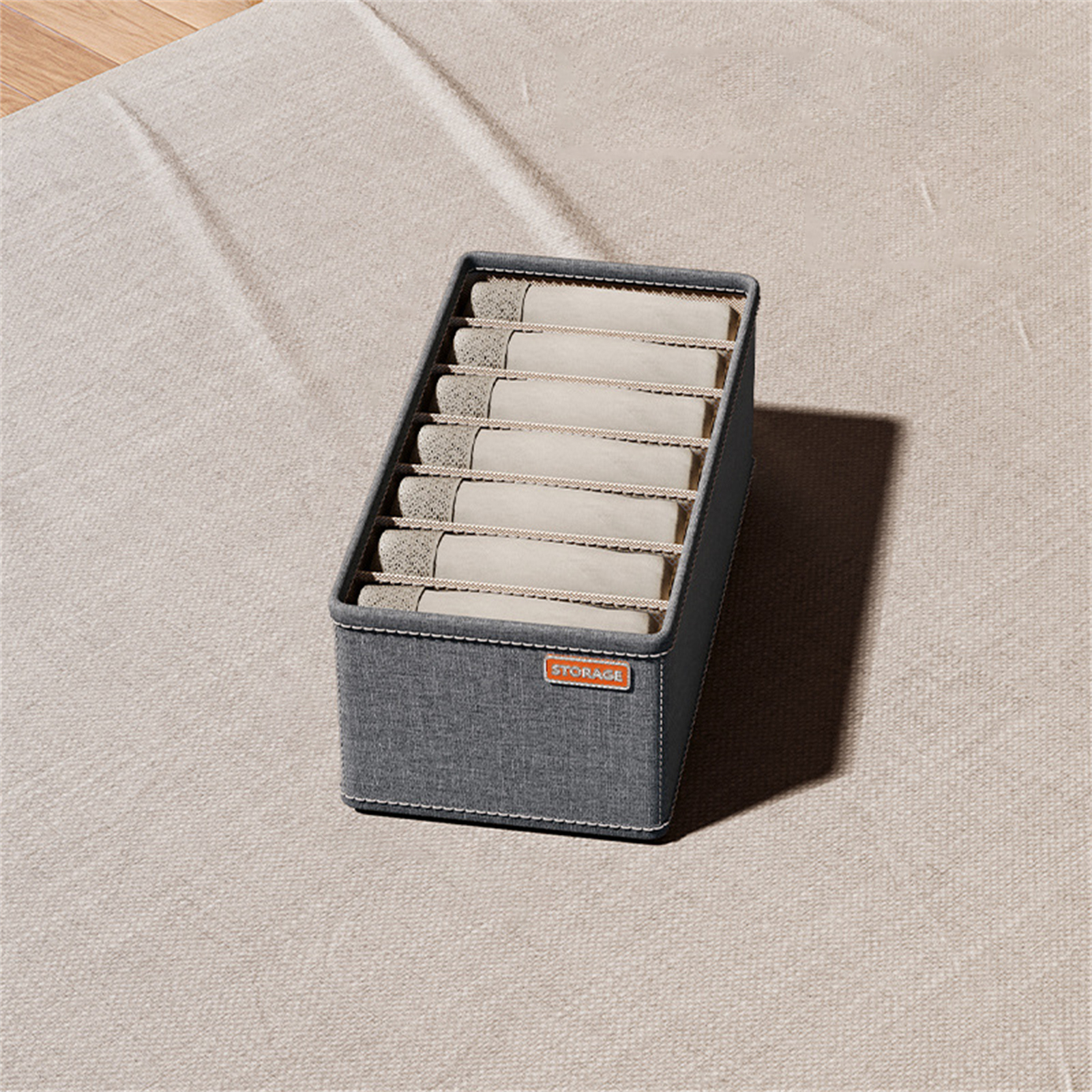 Garderobe Kleding Organizer 6-20 Roosters Kleding Broeken Jeans Opbergdoos Ondergoed BH Sokken Compartiment Lade Organisatoren Dozen: Dark Gray