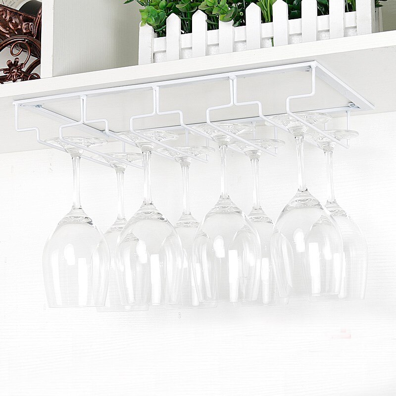 Right-angle upside-down wine glass holder Kitchen upside-down glass holder Home wine cabinet bar hanging cup holder: 06