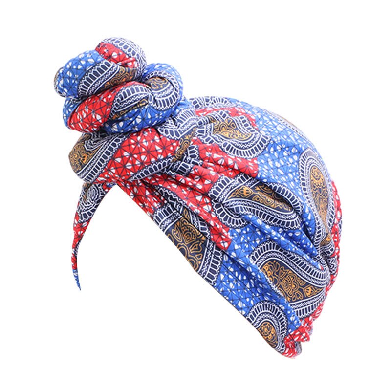 African head tie turban bandana cap headscarf headwrap flower turban Chemo Beanie Cap Hair Accessories
