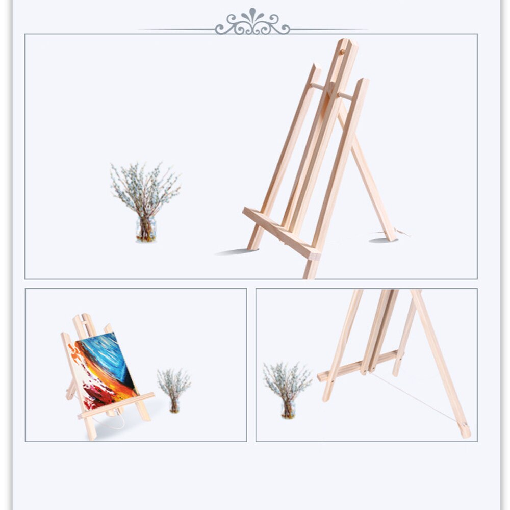Mini Wooden Art Easel Stand Portable Adjustable Angle Tabletop Painting Easel Display Stand Art Supplies for Students Adults