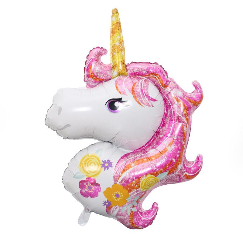110 x 80cm stor unicorn ballong unicorn häst folie ballong barns födelsedag bröllop dekoration fest