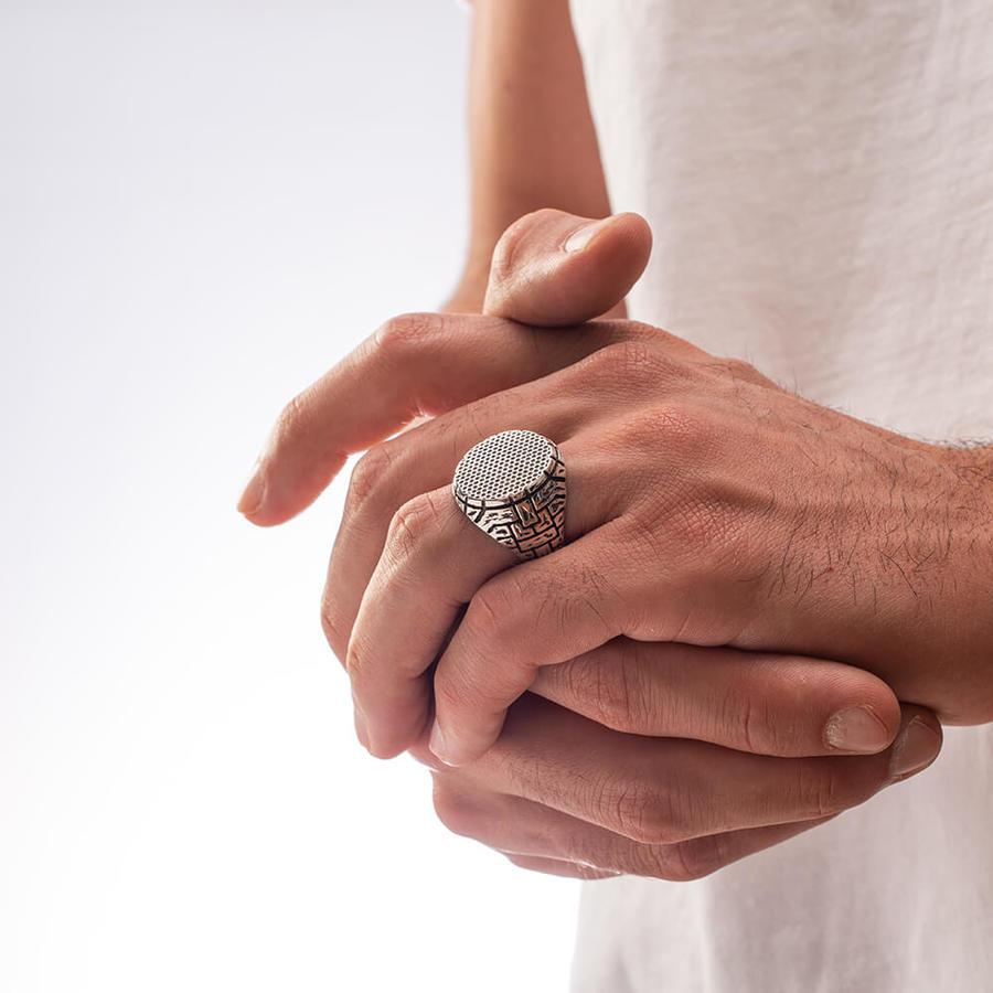 Sterling Silver Men Cukur Sequence Ring Yamac Kocovali Ring Çukur Sequence Ring Yamaç Koçovali Ring Silver Made In Turkey