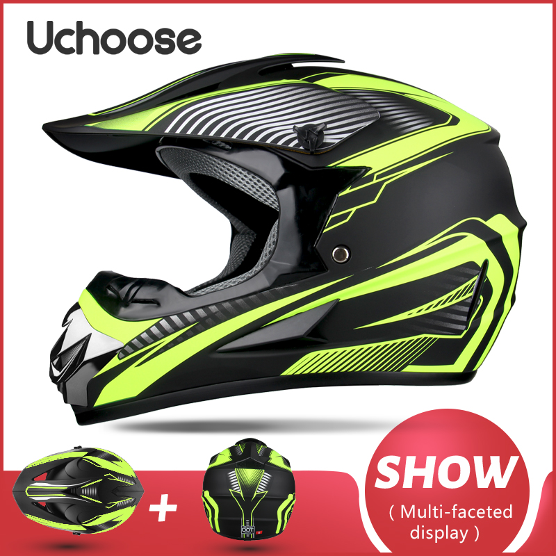 UCHOOSE Motorhelm Shark Motocross Off-Road Helm Kinderen Moto Bike Accessoires ATV Capacete De Moto Ike Downhill AM DH