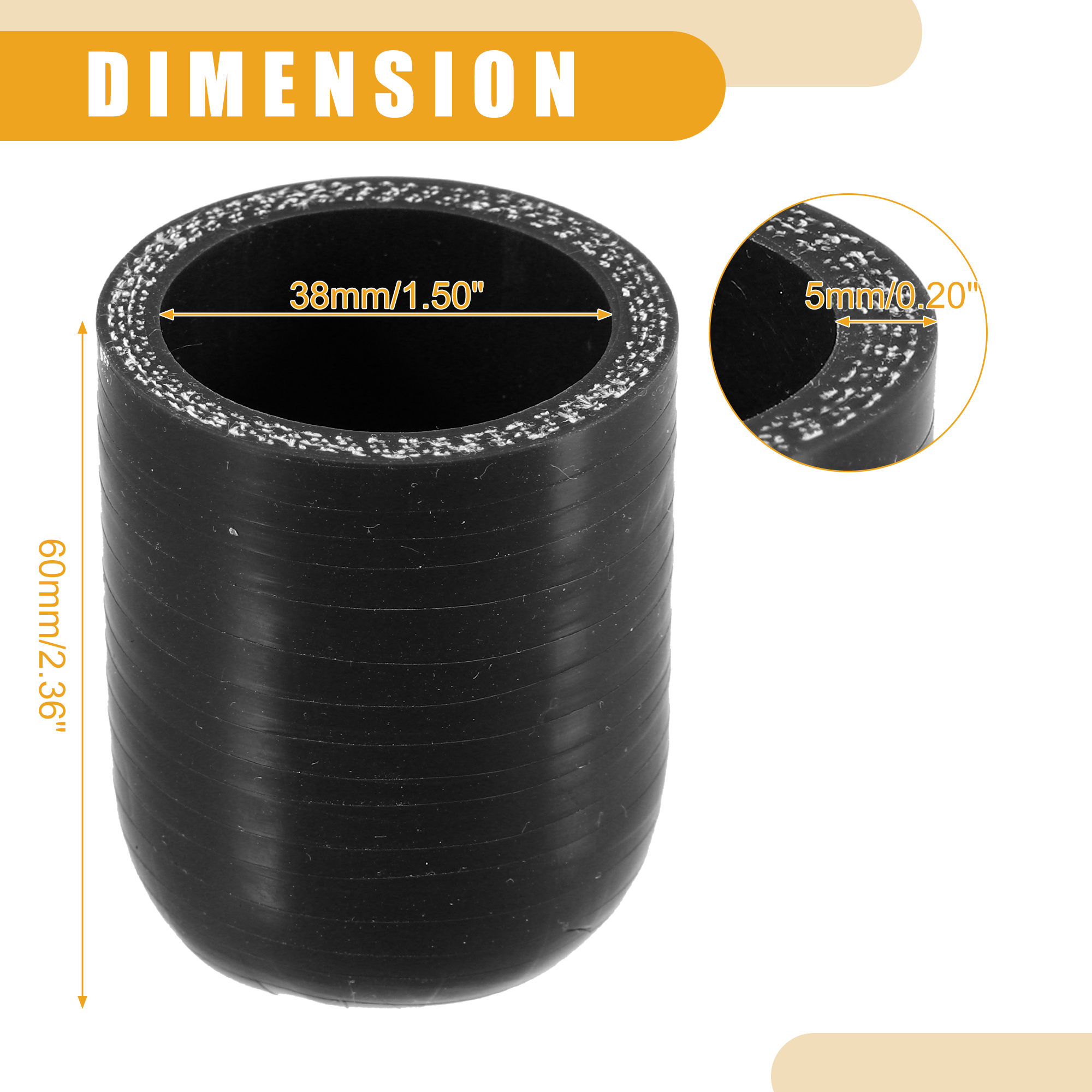 UXCELL 6mm ID to 40mm ID Silicone Coolant Cap Intake Vacuum Hose End Plug for Coolant Heater Bypass Vacuum Water Port Black: Yellow