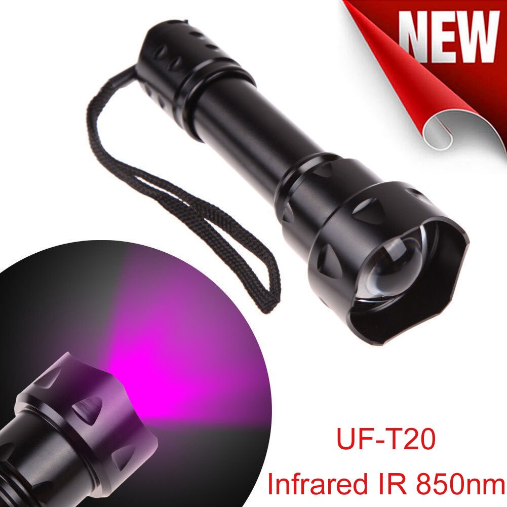 Outdoor UF-T20 Infrarood IR 850nm Nachtzicht Zoom Led Zaklamp Lamp LED Zaklamp Zaklamp Latarka Handheld Linterna Lanterna45