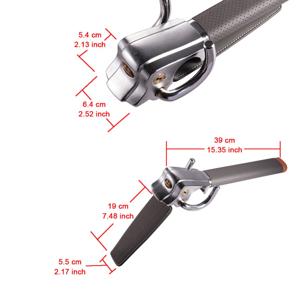 Universal Foldable Car Steering Wheel Lock Anti-theft Three-direction Airbag Lock good with 2 Keys