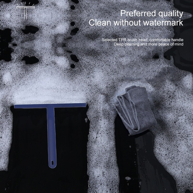 Bathroom Mirror Cleaner with Silicone Blade Holder Hook Kitchen Car Glass Shower Squeegee Kit Window Glass Wiper Scraper