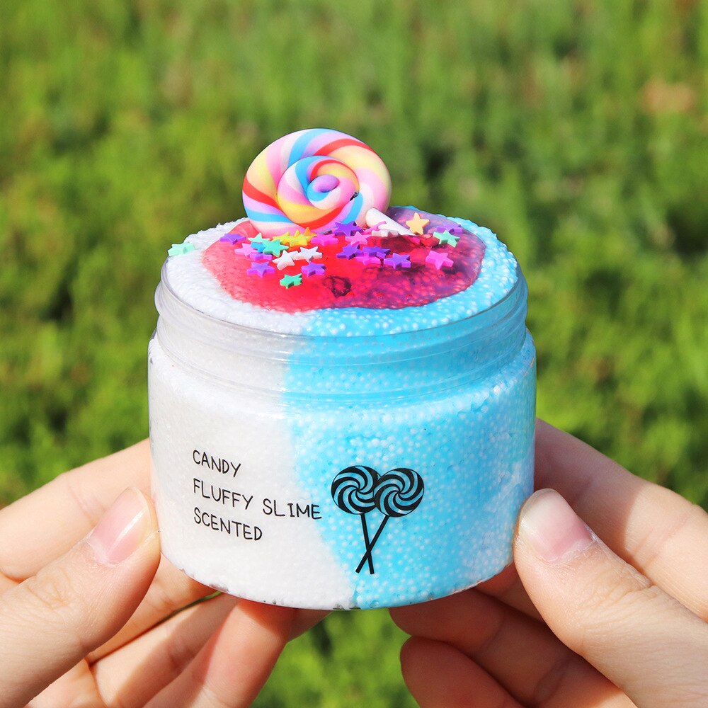 Caramelo Lollipop Slime, lodo Diy Slime plastilina barro nieve arcilla de juguete para niños: 150ML blue lollipop