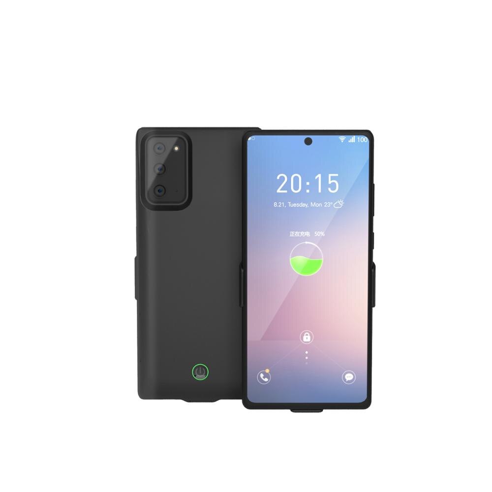 Battery Charger Case For Samsung Galaxy Note 20 Ultra Note20 7000nAH Anti fall Portable Battery Hard Back Cover: Note 20Ultra Black