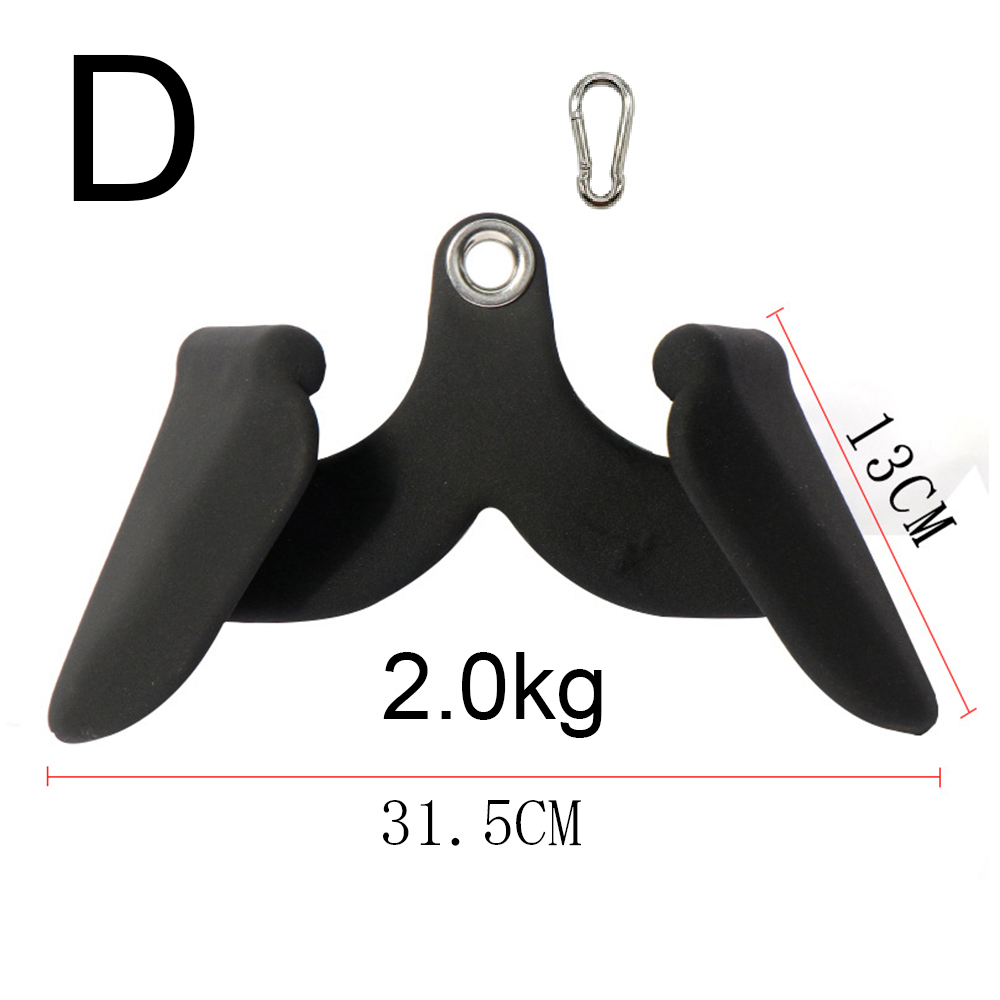 Home Gym Fitness Rudern V-Bar Riemenscheibe Kabel Maschinenaufsätze Bizeps Trizeps Rücken Blaster Griff Pull Down Handgriffe: Brown