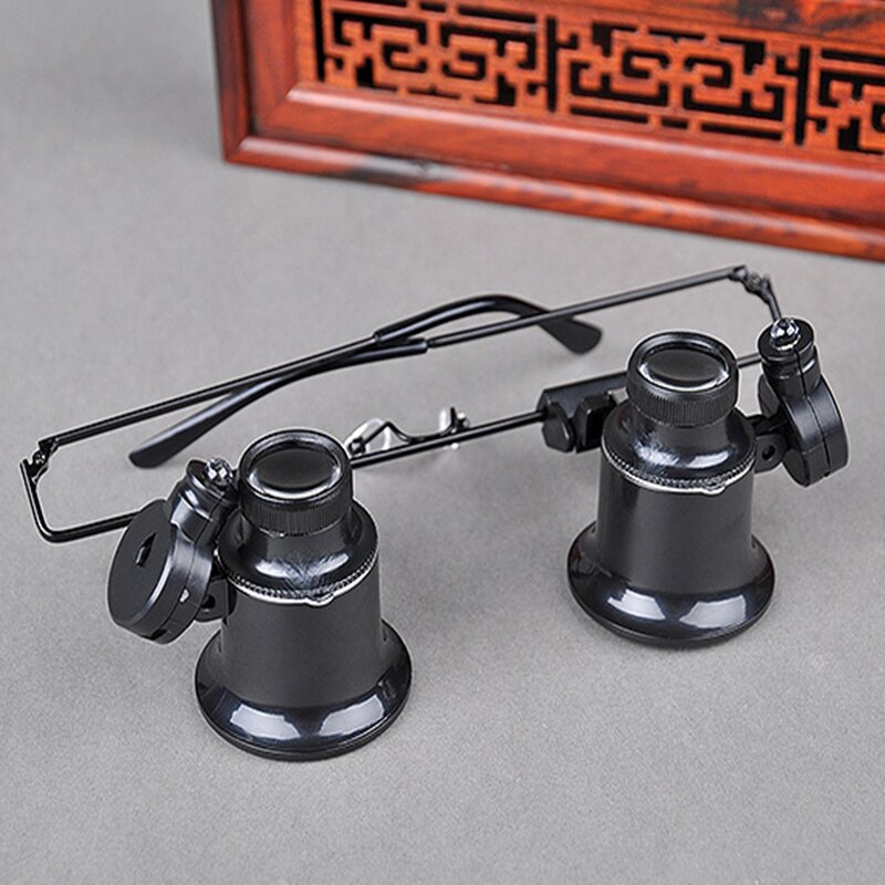 20x Vergrootglas Met Led Verlichting Glazen Vergrootglas Voor Horloge Reparatie Verrekijker Loupe Sieraden Reparatie Tool Herramientas
