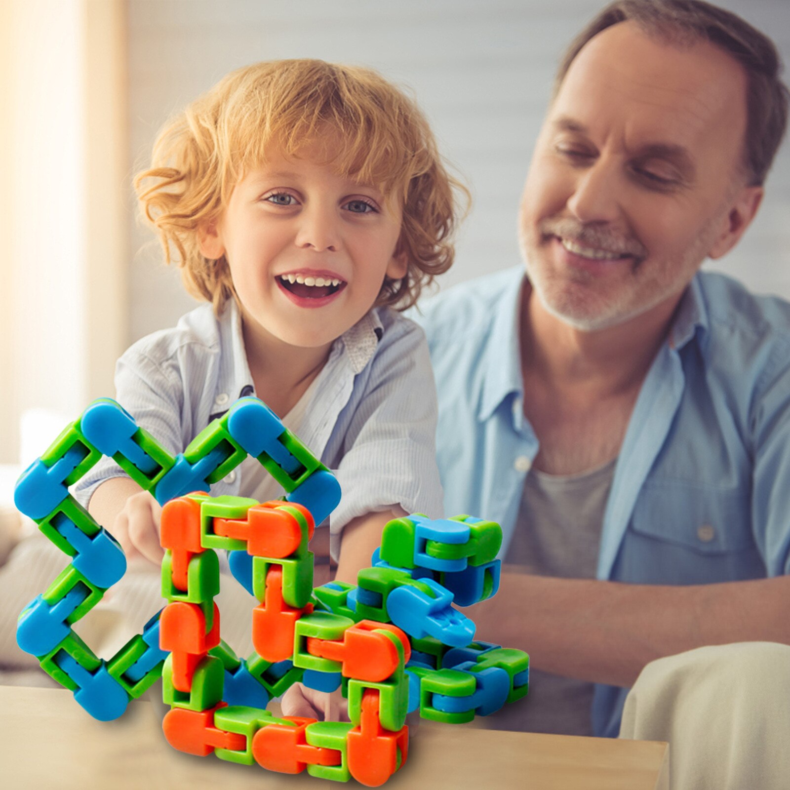 Stress Fidget Speelgoed Multicolor Fiets Track Drukknoop En Klik Speelgoed Kinderen Autisme Snake Puzzel Classic Sensory Speelgoed