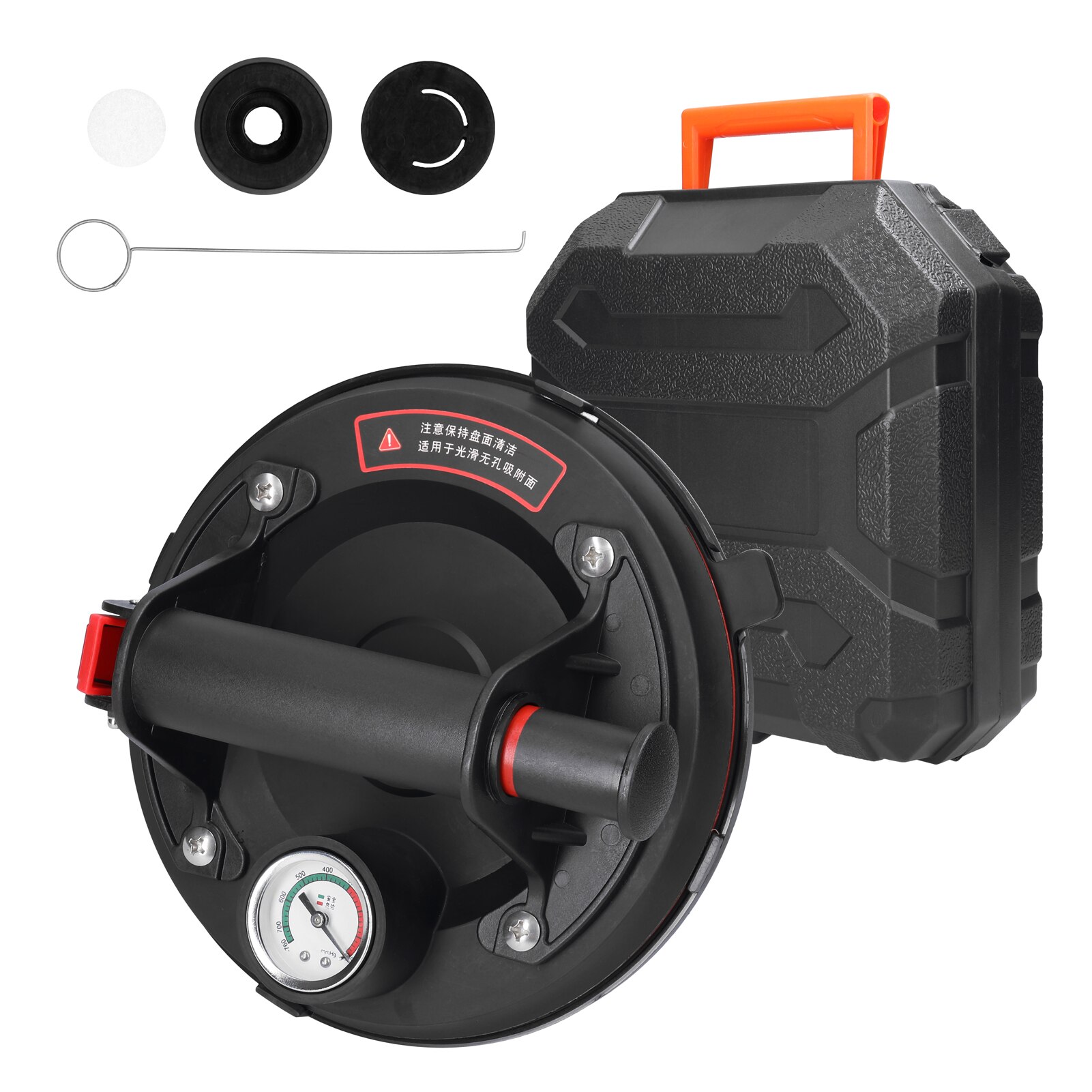 8inch Vacuum Suction Cup 200kg Bearing Capacity Heavy Duty Vacuum Lifter for Granite Glass Lifting: plastics box  type 2