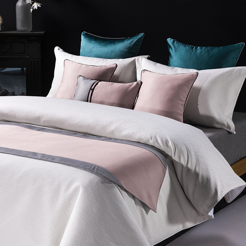 chemin de lit rose pour la maison hôtel chemin de Table lit-coureur 60x240cm P82